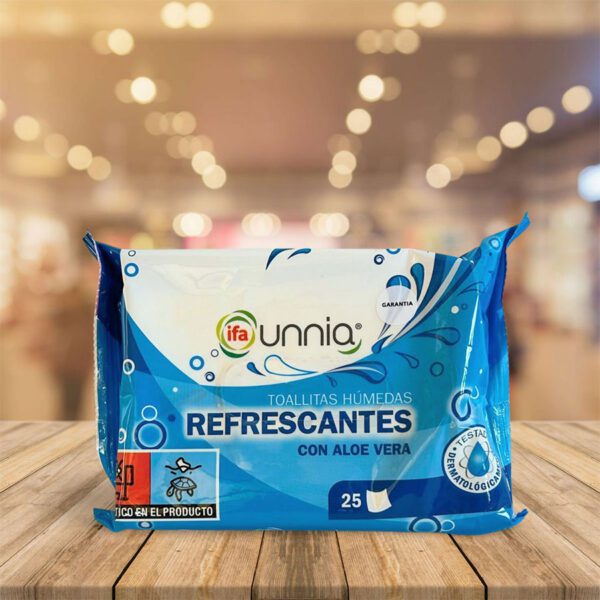 Toallitas Refrescantes con Aloe Vera 25 Unidades "Unnia Ifa "
