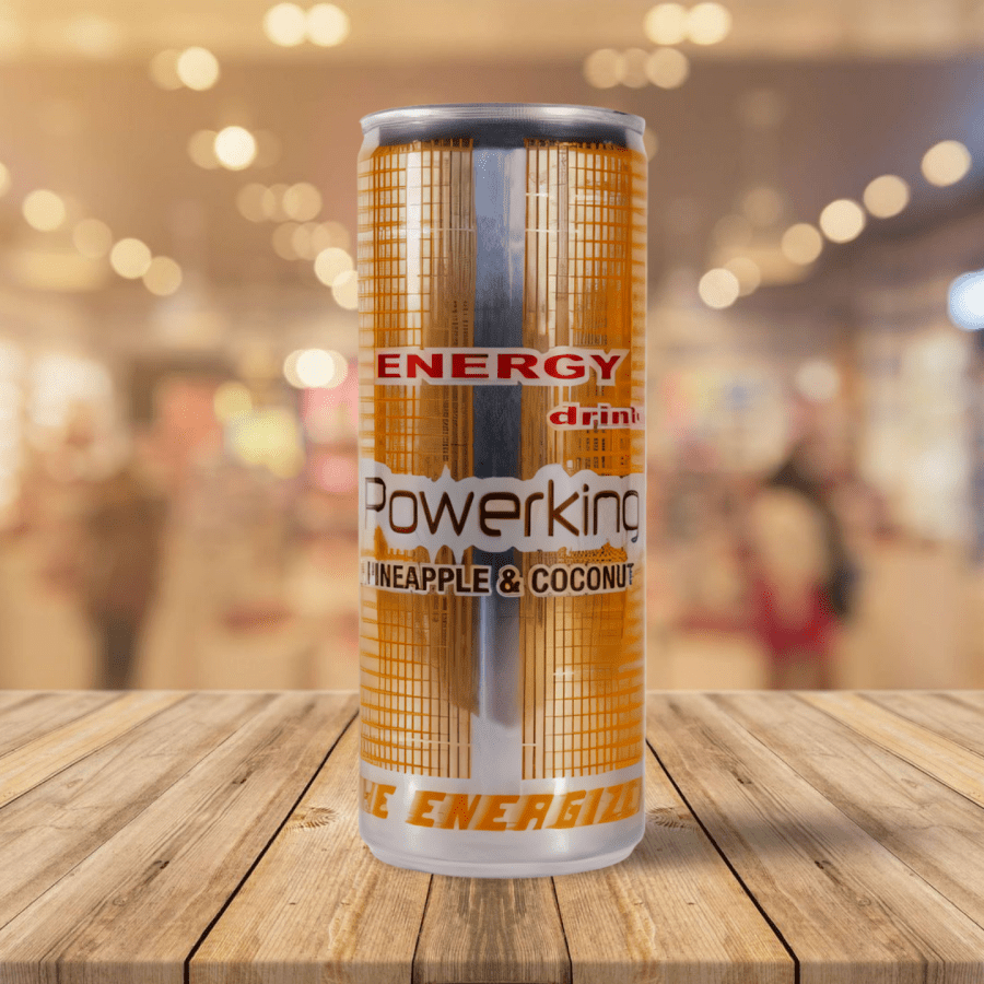 Bebida Energética «Powerking» Pineapple & Coconut 25 Cl Lata Caja 24 Unid