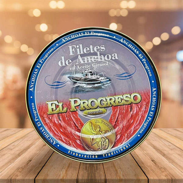 Filetes de Anchoa de Santoña "El Progreso" Aceite Girasol 500 Gr