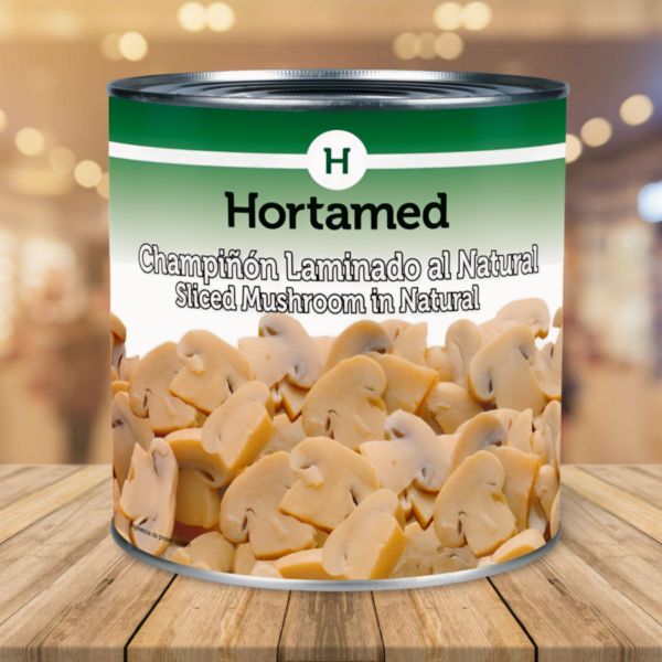 Champiñón "Hortamed" Laminado 3 Kg Bruto 1,33 Kg Escurrido