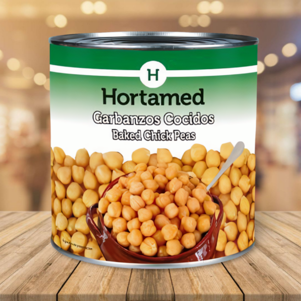 Garbanzos "Hortamed" Cocidos 3 Kg Brutos 1.6Kg Escurridos