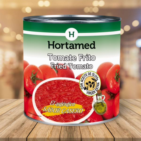 Tomate Frito Casero "Hortamed" Aceite/Oliva Virgen Extra 3Kg Bruto 2.500 Kg Escurrido