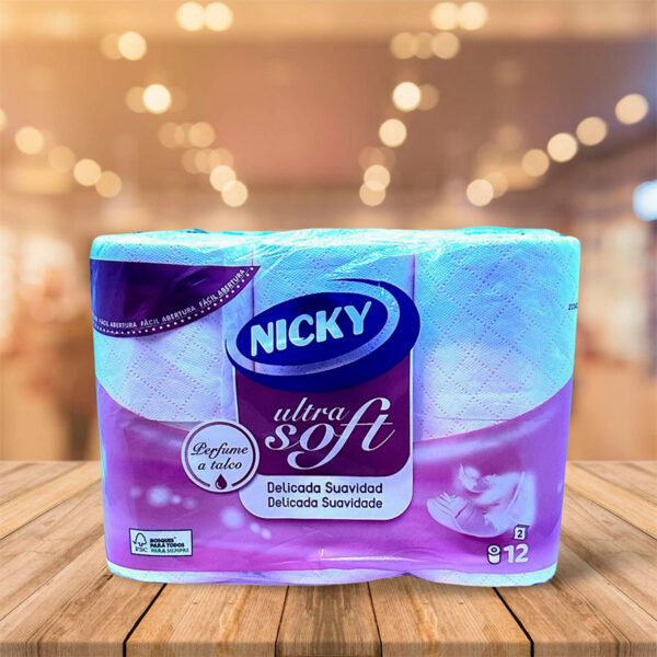 Papel Higiénico "Nicky" Ultra Soft 12 Unidades