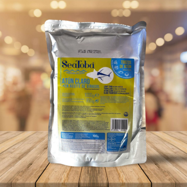 Atún En Bolsa "Seatoba" Trozos Migas 950 Gr Escurrido 1Kg  Neto