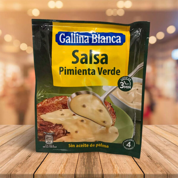 Salsa Pimienta Verde "Gallina Blanca" sobre 50 g