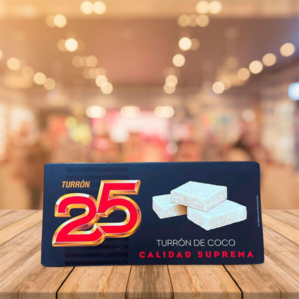 Tableta "Turrón 25" de Coco 200 Gr