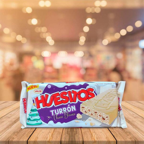 Tableta de Turrón Huesitos " Valor" Chocolate Blanco 225 Gr