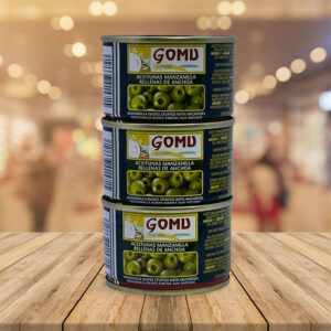 Aceitunas Rellenas de Anchoa "Gomu" Pack 3 x 50 Gr