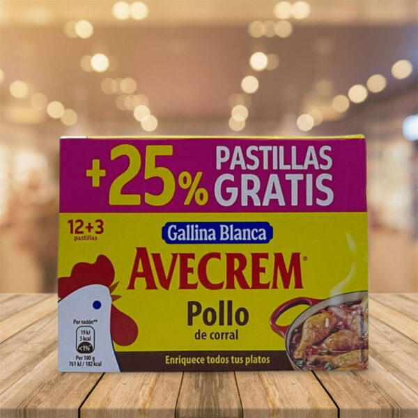 Pastillas de Pollo de Corral "Avecrem" 12+3 Pastillas