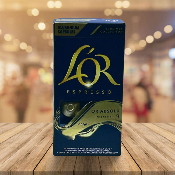 Café "LÓR" OR ABSOLU 9 Intensidad  10 Capsulas