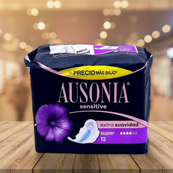 Compresas "Ausonia" Sensitive Extra suavidad Super 12 Unidades