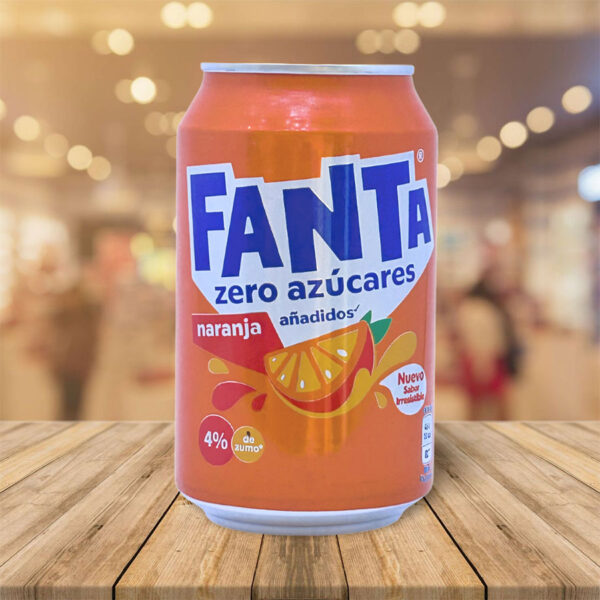 Refresco "Fanta" de Naranja Zero Azúcares 33 cl Bote Pack 24 Unid