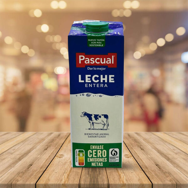 Leche Entera "Pascual" 1 L Pack 6 Unid