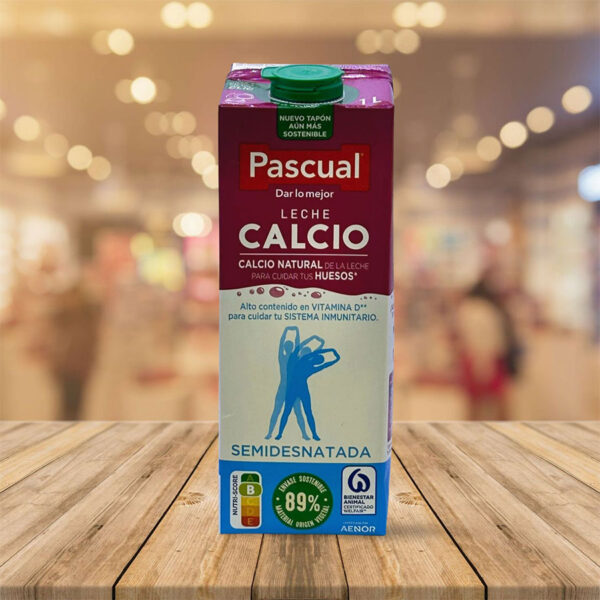 Leche Semidesnatada Calcio "Pascual" 1 Litro