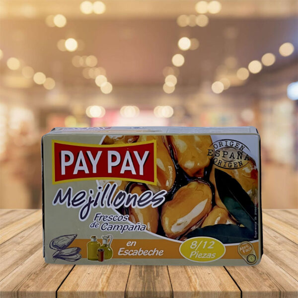 Mejillones en Escabeche Frescos de Campaña 8-12 piezas "Pay Pay" Ol-120