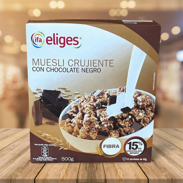 Muesli Crujiente con Chocolate Negro "Eliges" 500 Gr