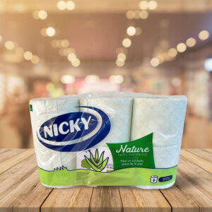 Papel Higienico "Nicky" Nature Aloe Vera 6 Rollos 3 Capas