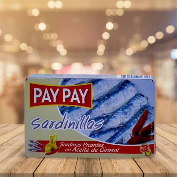 Sardinillas Picantes en Aceite de Girasol "Pay Pay" Rr-90