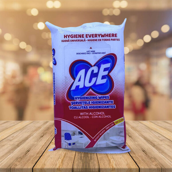 Toallitas Higienizantes con Alcohol "ACE" 40Ud