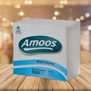 Servilleta "Amoos" 33x33 1C Blanca 100 Unid Caja 30 Unid