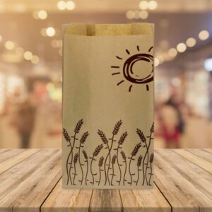 Bolsa Kraft 14+6x26cm Papel Para Pan 35 Gr 1000 Unid