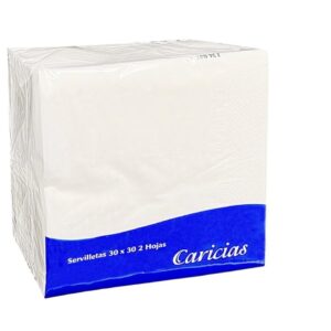 Servilleta Blanca "Caricias" 30x30 2c 100 Unid X 32 Unid