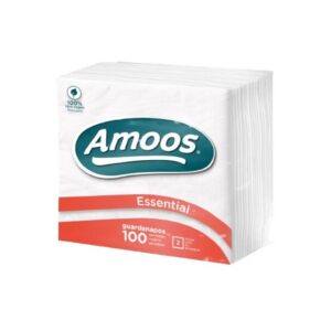 Servilleta "Amoos" 40x40 Blanca Essential 100 Unid 2c x 24 Pack
