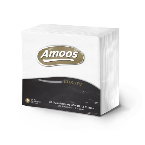Servilleta "Amoos" 40x40 Blanca luxury 50 Unid 2c x 24 Pack