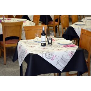 Mantel Papel 1x1 Blanco Decorado Paris 37gr 400 Unid